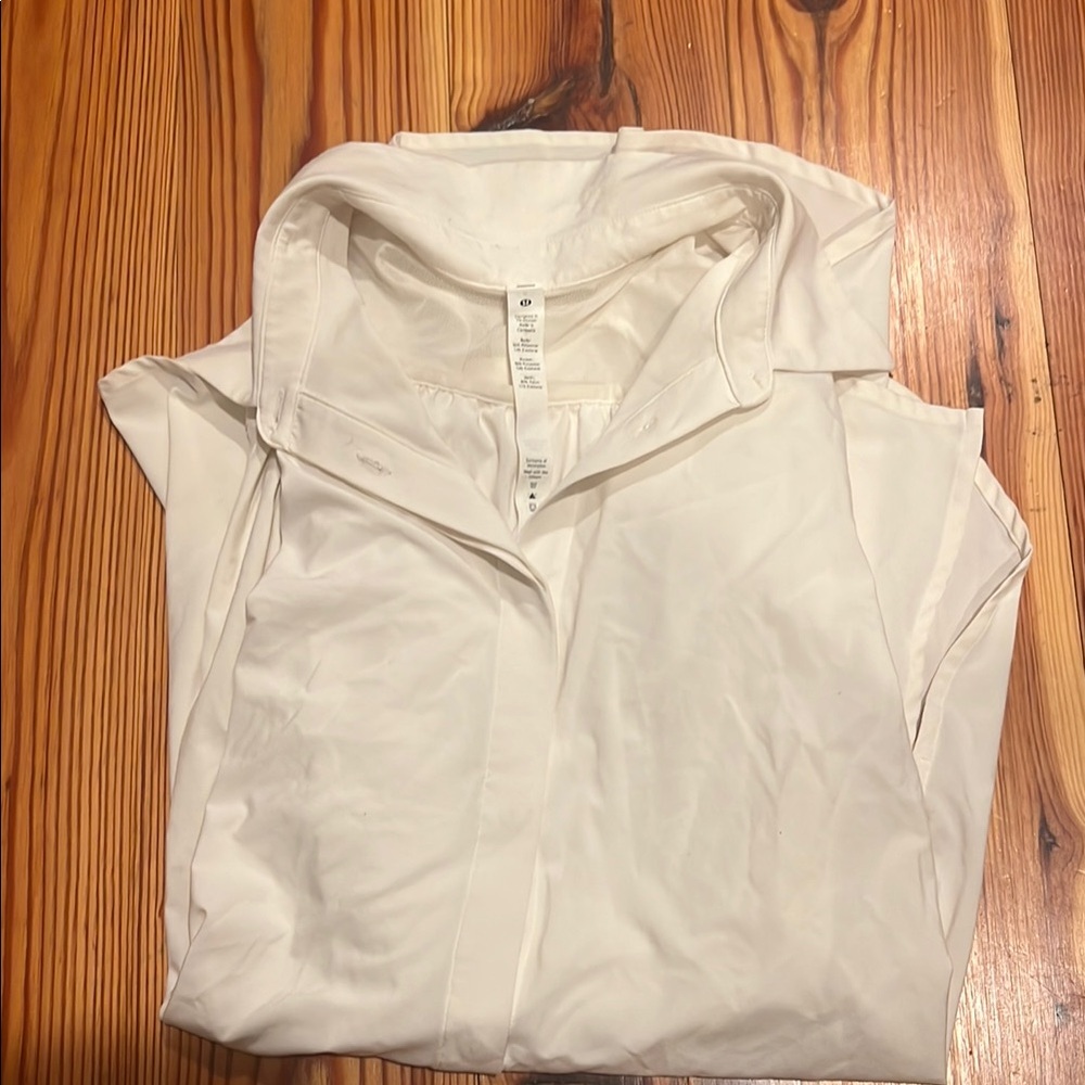 Lululemon Athletica White Button Down Shirt